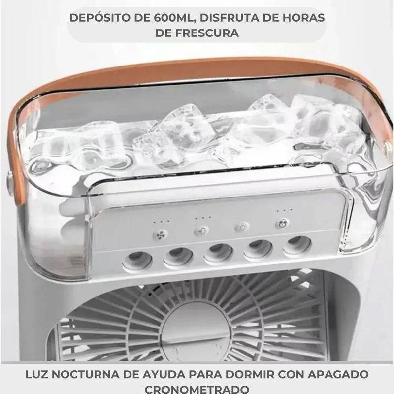 Ventilador Climatizador con Pulverizador Portátil